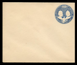 U.S. Scott # U 348C, 1893 1c Columbian, blue on white, Die 3(C) - Mint Envelope, UPSS Size 16