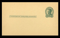 U.S. Scott # UX  28/UPSS # S40-2CA, 1917 1c Abraham Lincoln, Head 2, green on canary - Mint Postal Card (See Warranty)