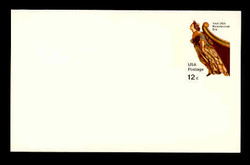 U.S. Scott # UX  67FM, 1974 12c Ship's Figurehead - Bicentennial Era - Mint Postal Card, FLUORESCENT (Medium Bright) PAPER (See Warranty)