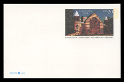 U.S. Scott # UX 263FM, 1996 20c Alexander Hall, Princeton University - Mint Postal Card, FLUORESCENT (Medium Bright) PAPER (See Warranty)