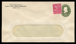 U.S. Scott # U 532/13-WINDOW, UPSS # 3279/44, 1950 1c Franklin, Die 1 - with STAMP - Mint (See Warranty)