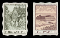 FAROE ISLANDS Scott #  39-40, 1978 Completion of the New Library Building (Set of 2)