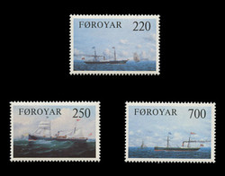 FAROE ISLANDS Scott #  90-2, 1983 Faroese Cargo Ships (Set of 3)