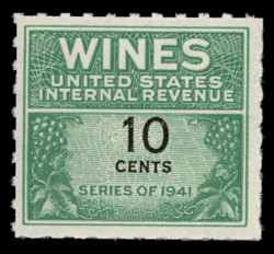 U.S. Scott #RE123, 1942 10c Wine Stamp