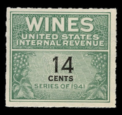 U.S. Scott #RE126, 1942 14c Wine Stamp