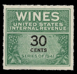 U.S. Scott #RE133, 1942 30c Wine Stamp