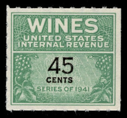 U.S. Scott #RE137, 1942 45c Wine Stamp