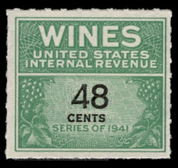 U.S. Scott #RE138, 1942 48c Wine Stamp