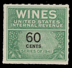 U.S. Scott #RE140, 1942 60c Wine Stamp