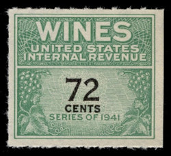 U.S. Scott #RE141, 1942 72c Wine Stamp