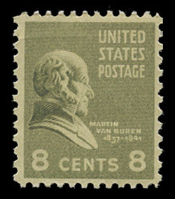 U.S. Scott # 813, 1938 8c Martin Van Buren
