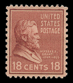 U.S. Scott # 823, 1938 18c Ulysses S. Grant