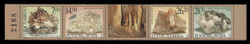 YUGOSLAVIA Scott # 2538, 2001 Minerals (Strip of 4 + Label)