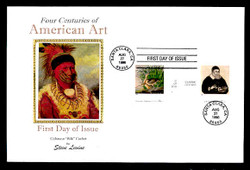 U.S. Scott #3236 American Art, Press Sheet First Day Covers.  Steve Levine/Colorano cachet, SET of 4 PAIRS with Vertical Gutters