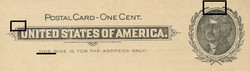 U.S. Scott # UX  14, 1897 1c Thomas Jefferson, black on buff, VARIETY 2 - MINT FACE Postal Card (See Warranty)