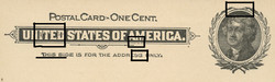 U.S. Scott # UX  14, 1897 1c Thomas Jefferson, black on buff, VARIETY 3 - MINT FACE Postal Card (See Warranty)