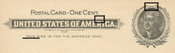 U.S. Scott # UX  14, 1897 1c Thomas Jefferson, black on buff, VARIETY 4 - MINT FACE Postal Card (See Warranty)