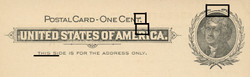 U.S. Scott # UX  14, 1897 1c Thomas Jefferson, black on buff, VARIETY 5 - MINT FACE Postal Card (See Warranty)