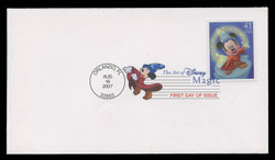 U.S. Scott #4192-5, 2007 41c Disney - Magic SET of 4 First Day Covers.  Digital Colorized Postmarks