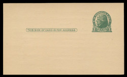 U.S. Scott # UX  27, 1914 1c Thomas Jefferson, green on buff - Mint Face Postal Card