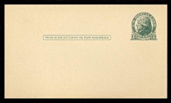 U.S. Scott # UX  27a, 1914 1c Thomas Jefferson, green on cream - Mint Face Postal Card (See Warranty)