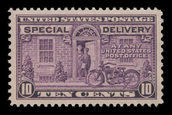 U.S. Scott # E 15, 1927 10c Messenger and Motorcycle - Rotary Press, Perf. 11 x 10 1/2