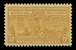 U.S. Scott # E 18, 1944 17c Messenger and Motorcycle - Rotary Press, Perf. 11 x 10 1/2