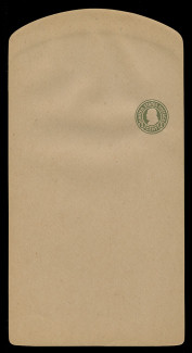 U.S. Scott # W 425, 1916 1c Franklin, Scott Die U92, green on manila, Die 1 - Wrapper, Unfolded