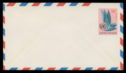 U.N.N.Y. Scott # UC  8 S, 1969 10c U.N. Emblem - Mint Envelope, Small Size
