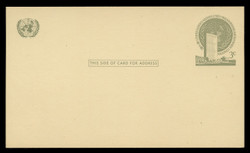 U.N.N.Y Scott # UX  2, 1958 3c U.N. Headquarters - Mint Postal Card
