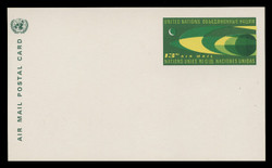 U.N.N.Y. Scott # UXC  6, 1968 13c Earth & Moon - Mint Postal Card