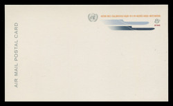U.N.N.Y. Scott # UXC  7, 1969 8c U.N. Emblem & Stylized Planes - Mint Postal Card
