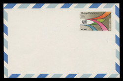 U.N.N.Y. Scott # UXC 11, 1975 18c U.N. Emblem & Pathways - Mint Postal Card