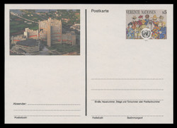 U.N.VIEN Scott # UX  6, 1993 5s People of the World - Mint Postal Card