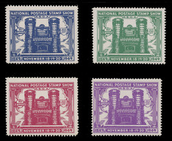ASDA 1949 (1st) Stamp Show, 71st Regiment Armory, Perforated (Set of 4)