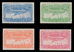 ASDA 1950 (2nd) Stamp Show, Plane Over New York,  Perforated (Set of 4)