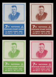 ASDA 1955i (7th) Stamp Show, Theodore Roosevelt,  Imperforate (Set of 4)