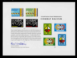 U.N. Souvenir Card # 12 - Combat Racism