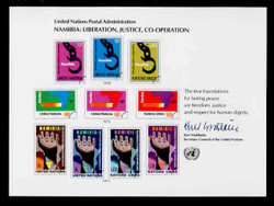 U.N. Souvenir Card # 13 - Namibia: Liberation, Justice, Co-Operation