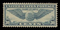 U.S. Scott # C  24, 1939 30c Transatlantic - Eagle & Globe, dull blue