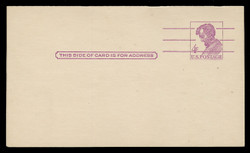U.S. Scott # UY 18  T1, 1962 4c Abraham Lincoln, Precancelled - Mint Message-Reply Card - FOLDED (See Warranty)