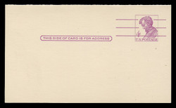 U.S. Scott # UY 18  T2, 1962 4c Abraham Lincoln, Precancelled - Mint Message-Reply Card - FOLDED (See Warranty)
