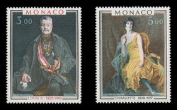 MONACO Scott #1302-3, 1981 Princes of Monaco, Paintings by P.A. de Laszlo (Set of 2)