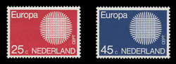 NETHERLANDS Scott # 483-4, 1970 Europa - Interwoven Threads (Set of 2)