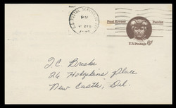 U.S. Scott # UX  58, 1971 6c Paul Revere - Patriot Series - Used Postal Card