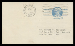 U.S. Scott # UX  64/UPSS #S81a, 1972 6c John Hanson - Patriot Series - Used Postal Card, SMOOTH PAPER (See Warranty)