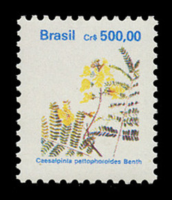 BRAZIL Scott # 2268, 1991 500cr Caesalpinia peltophoroides Benth
