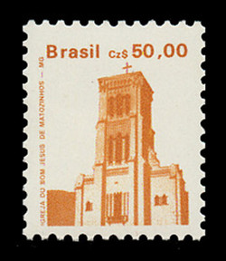 BRAZIL Scott # 2070, 1986 50cz Jesus of Matozinhos Church