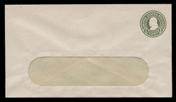U.S. Scott # U 420d/13-WINDOW, UPSS #2052/41 1915-32 1c Franklin, green on white, Die 5 - Mint (See Warranty)