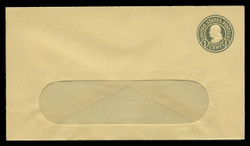 U.S. Scott # U 421/13-WINDOW, UPSS #2069/28A 1915-32 1c Franklin, green on amber, Die 1 - Mint (See Warranty)